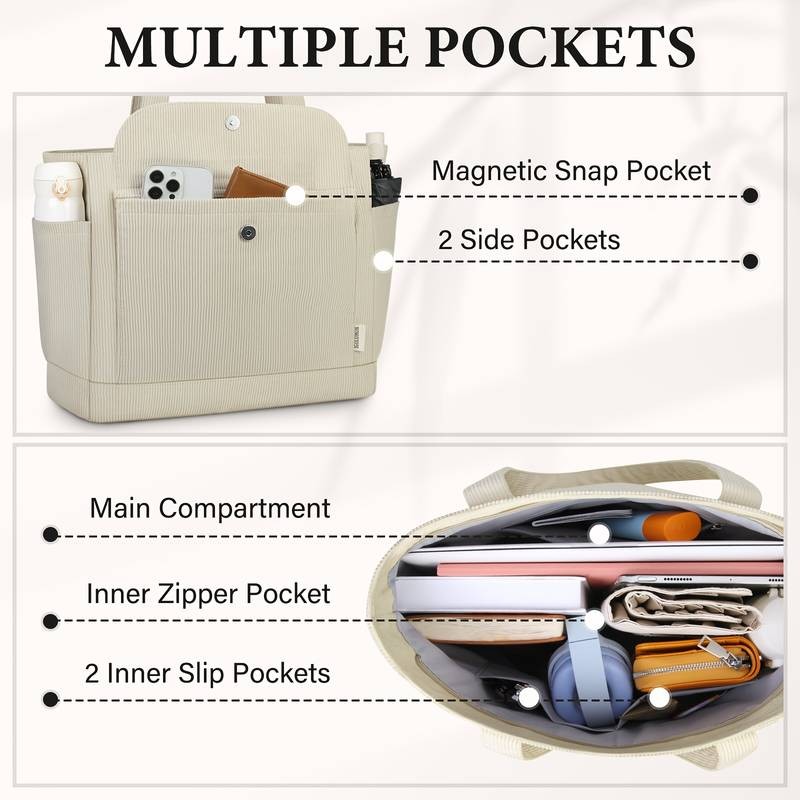 IGOLUMON Women’s Lightweight Corduroy Tote Bag – Stylish, Durable, and Perfect for Everyday Use