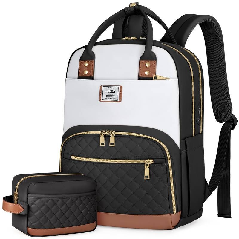 NUBILY Women's 39.62cm Laptop Backpack – Heavy-Duty, Anti-Theft Design with Adjustable Straps for Travel and Everyday Use