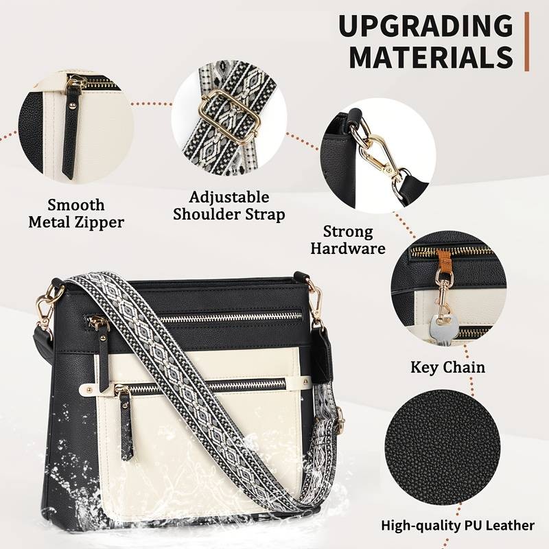 IGOLUMON Women’s Crossbody Bag with Adjustable Strap – Lightweight Handbag with Golden-Tone Hardware for Casual & Formal Use