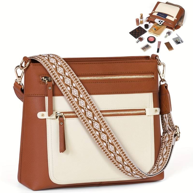 IGOLUMON Women’s Crossbody Bag with Adjustable Strap – Lightweight Handbag with Golden-Tone Hardware for Casual & Formal Use