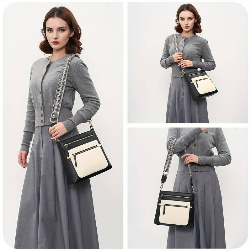 IGOLUMON Women’s Crossbody Bag with Adjustable Strap – Lightweight Handbag with Golden-Tone Hardware for Casual & Formal Use