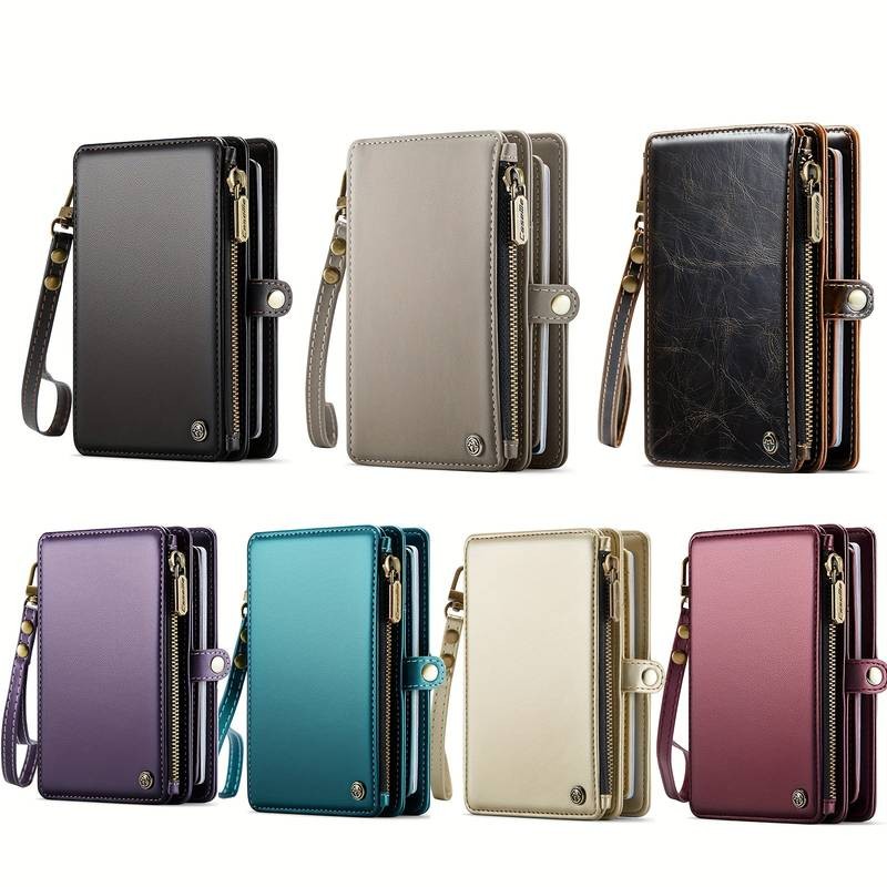 CaseMe Passport Holder with Zipper – RFID Blocking Travel Wallet with 11 Card Slots and Multiple Cash Compartments