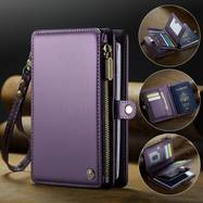 CaseMe Passport Holder with Zipper – RFID Blocking Travel Wallet with 11 Card Slots and Multiple Cash Compartments