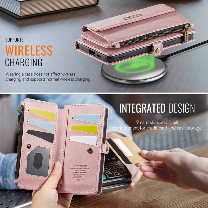 CaseMe Multifunctional Mobile Phone Wallet – RFID-Protected with Wrist & Shoulder Straps for S25, S24, and S23 FE/PLUS/ULTRA Models