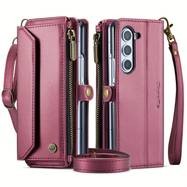 CaseMe Trendy Phone Cover for Samsung Galaxy Z Fold Series – Wireless Charging, RFID Protection, and Multifunctional Wallet with Adjustable Strap