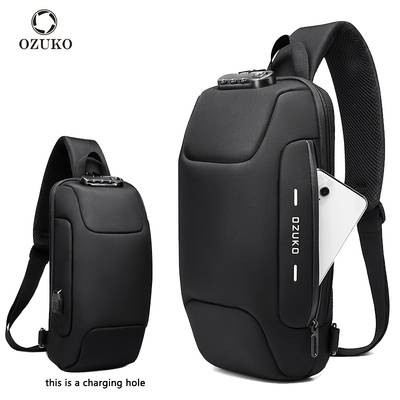 OZUKO Unisex Chest Bag with Anti-Theft Password Lock – Lightweight Crossbody Sling Bag for Daily Commuting and Travel