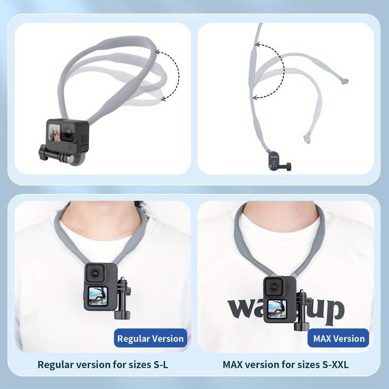 TELESIN Taixun Sports Camera Magnetic Neck Hanger – Compatible with GoPro and Dajiang Action Cameras
