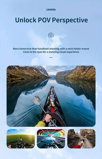 TELESIN Taixun Sports Camera Magnetic Neck Hanger – Compatible with GoPro and Dajiang Action Cameras