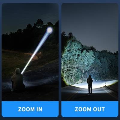 Smiling Shark SD-5995 LED Flashlight – M80 Ultra Bright, USB Rechargeable Handheld Flashlight with Zoom Features