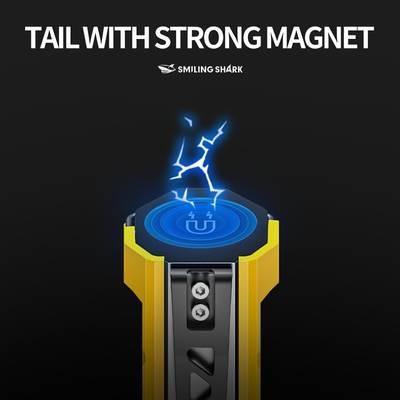 SMILING SHARK GZ5106 Super Bright LED Flashlight – 7 Lighting Modes, Rechargeable Work Lamp with USB Charging Cable