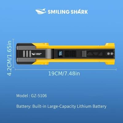 SMILING SHARK GZ5106 Super Bright LED Flashlight – 7 Lighting Modes, Rechargeable Work Lamp with USB Charging Cable