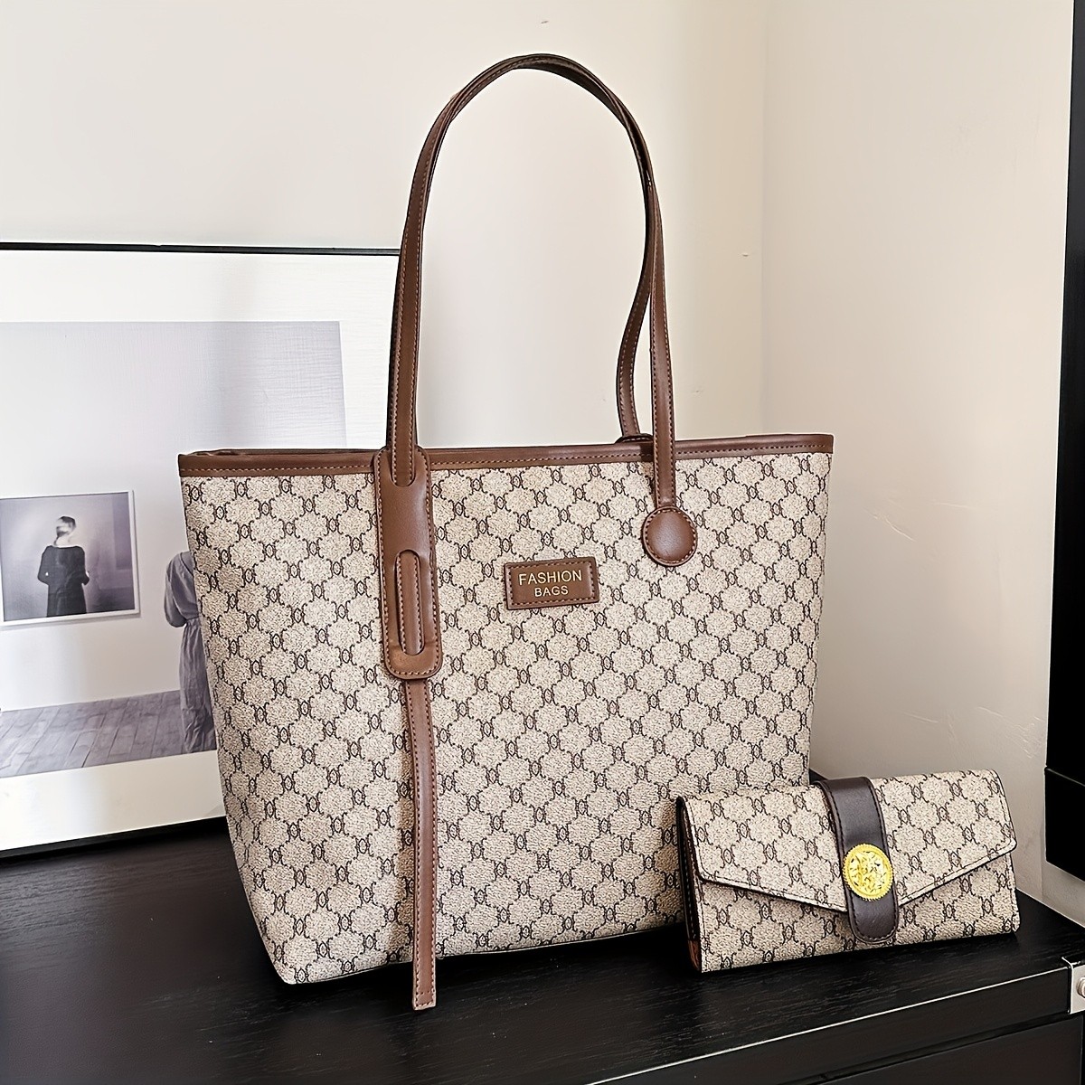 LABOONOO Women’s 2-in-1 Large Tote & Wallet Bag