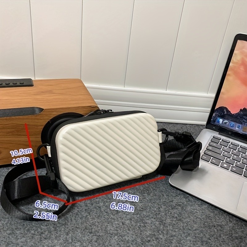 Perfect Lily Men’s Solid Color Square Box Shoulder Bag