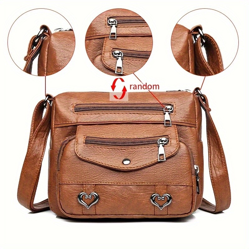 Perfect Lily Heart-Shaped Pendant Crossbody Bag