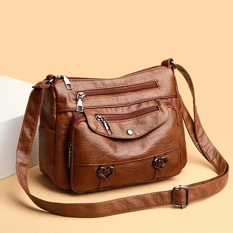 Perfect Lily Heart-Shaped Pendant Crossbody Bag