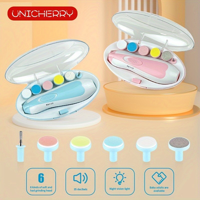 UNICHERRY 6-in-1 Electric Youngsters Nail Trimmer Kit