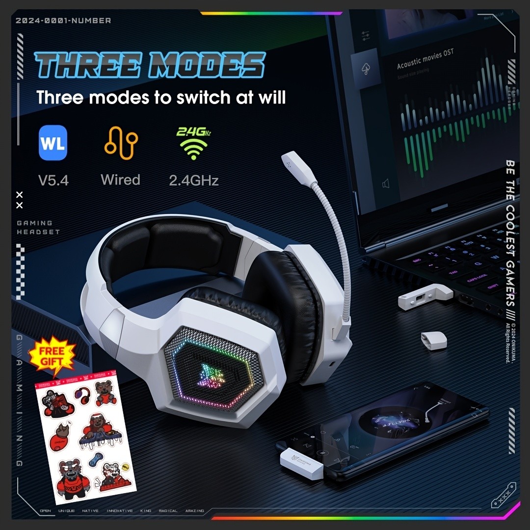 ONIKUMA Wireless 2.4G Gaming Headset – Seamless Connectivity with Long Battery Life and Lossless Audio