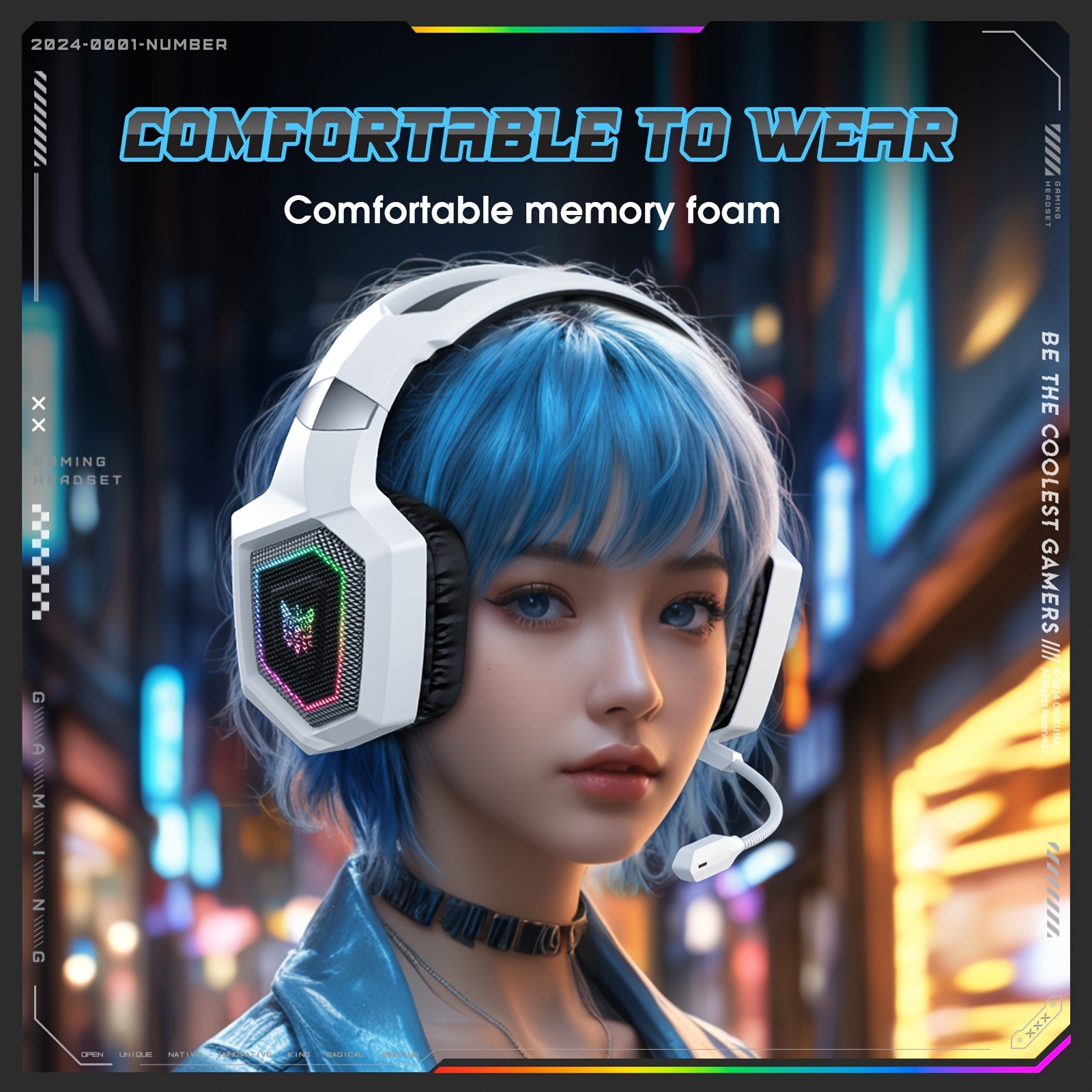 ONIKUMA Wireless Gaming Headset – Noise-Canceling Mic, Crystal-Clear Sound, and Comfortable Design for Gamers
