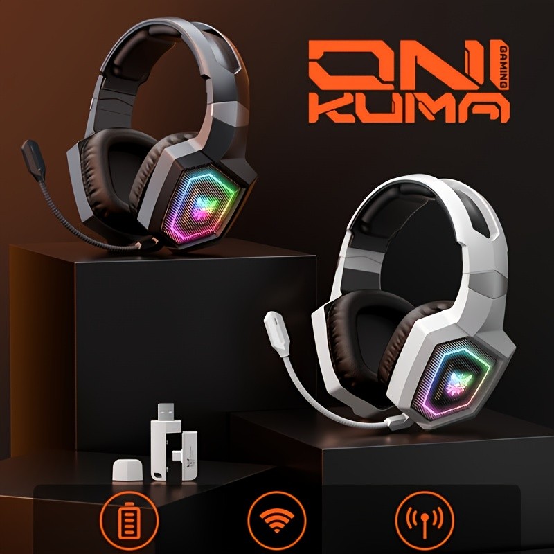 ONIKUMA Wireless Gaming Headset – Noise-Canceling Mic, Crystal-Clear Sound, and Comfortable Design for Gamers