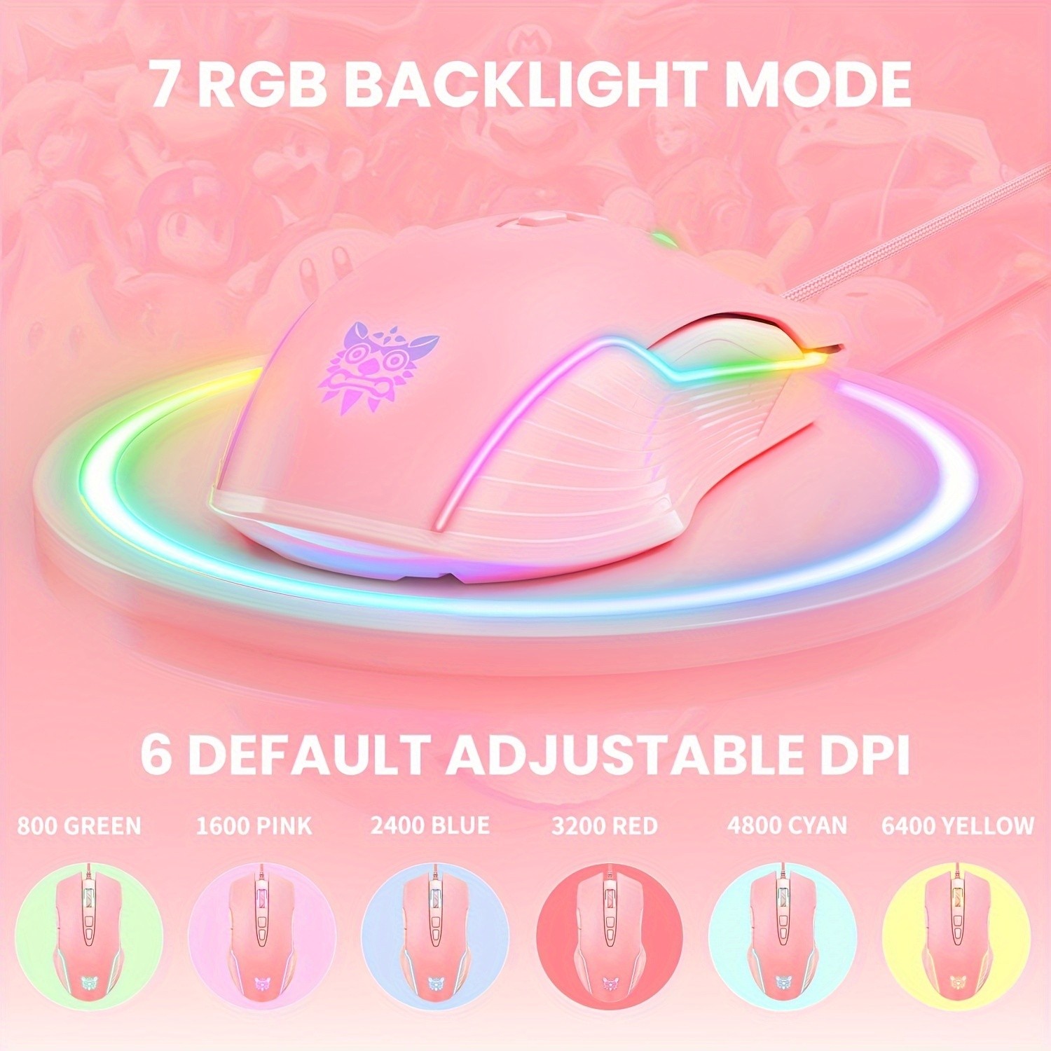 ONIKUMA Silent Mechanical Gaming Mouse – Lightweight, Comfortable, and Customizable for Every Gamer