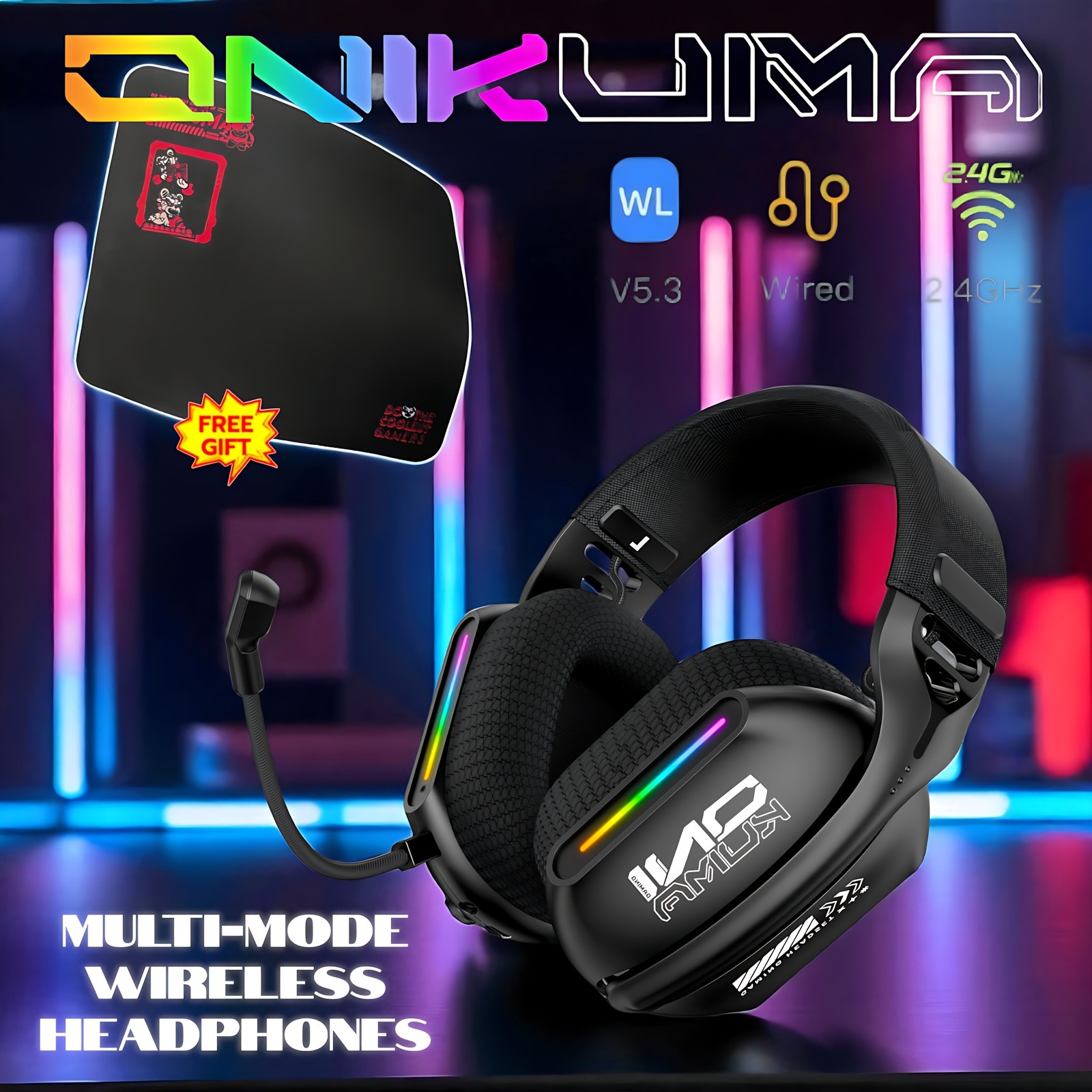 ONIKUMA Wireless Gaming Earbuds – Low Latency, Dual Connection, and Deep Bass for Ultimate Gaming Experience