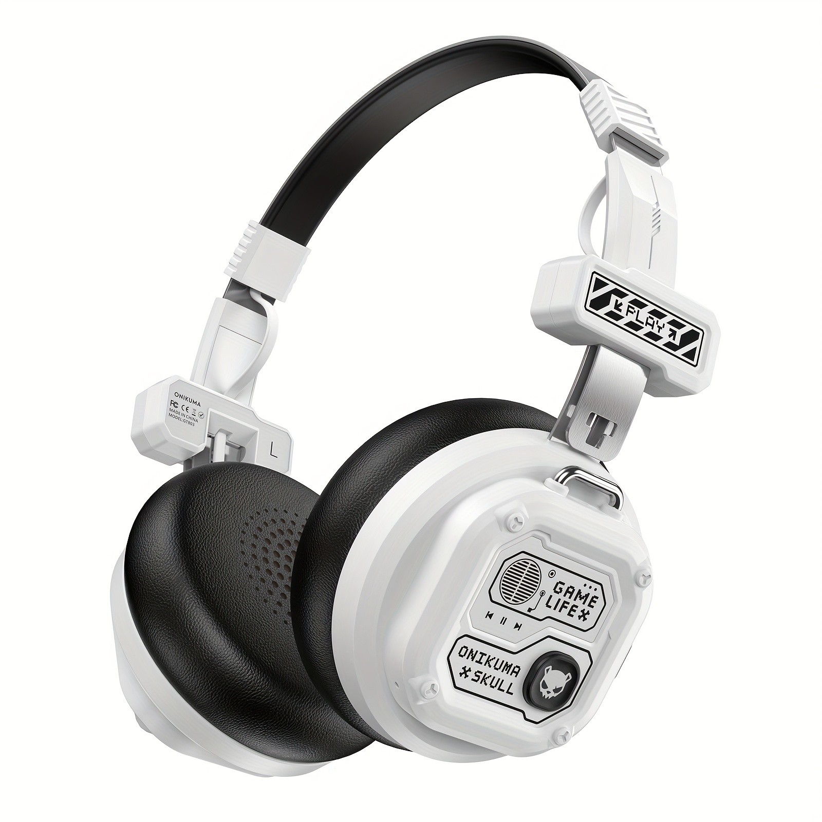 ONIKUMA Wireless Retro Headphones – 50+ Hours Playback, Stylish 80's/90's Design with Noise-Canceling Feature