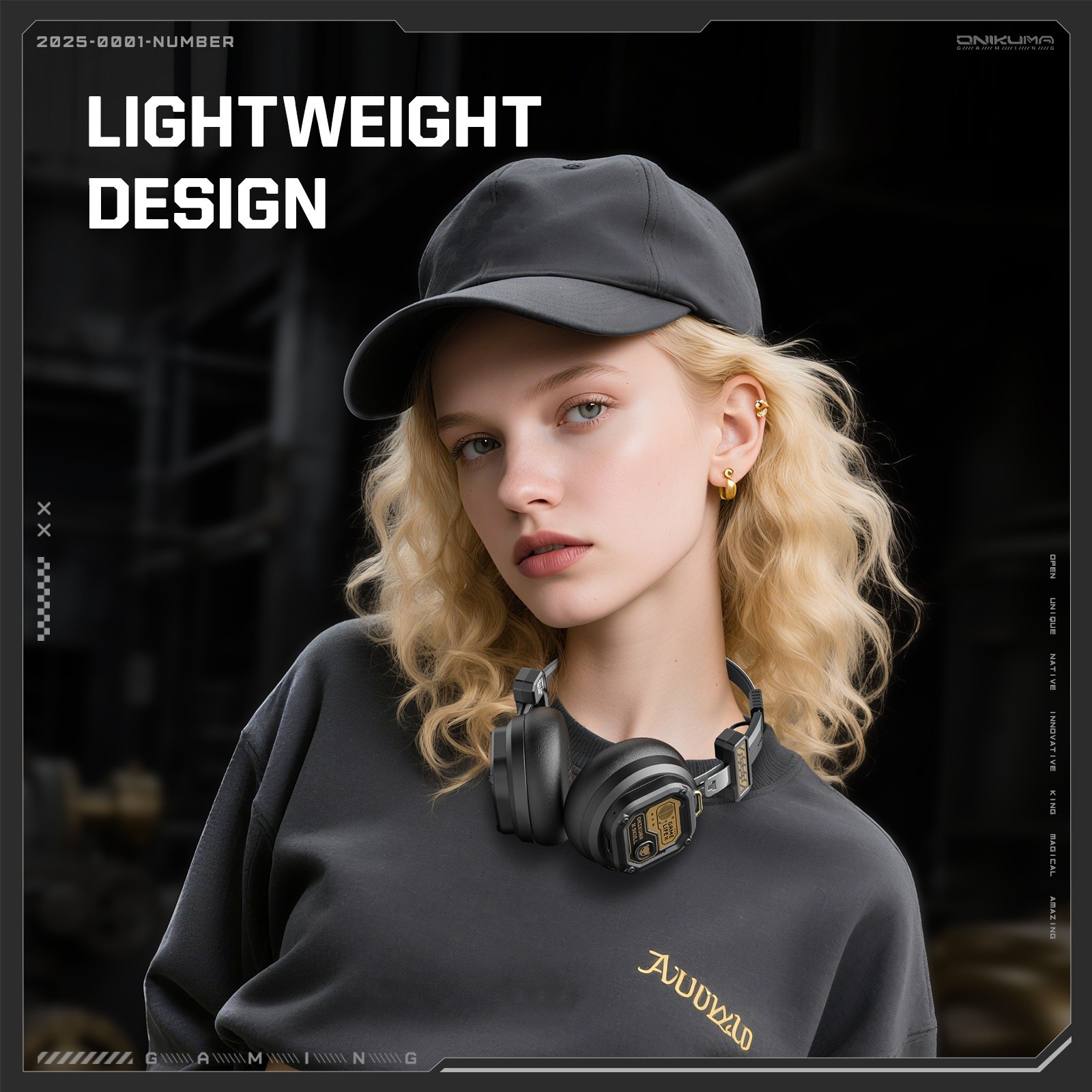 ONIKUMA Portable Foldable Wireless Headphones – Smart Noise Cancellation, Dual-Mode Connectivity, Stylish Design