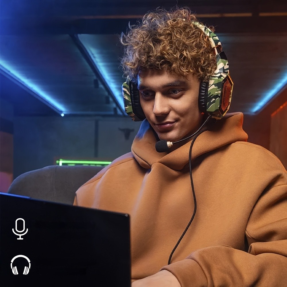 ONIKUMA Wired Gaming Headset – High-Definition Microphone, RGB Lighting, Immersive Sound for PS4, PS5, and PC