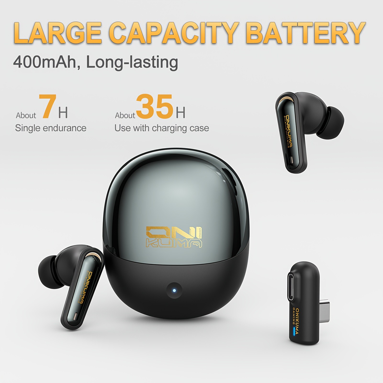 ONIKUMA Next Generation Wireless Earbuds – Dual-Connection, ANC & ENC Noise Cancellation, Bass Stereo Sound