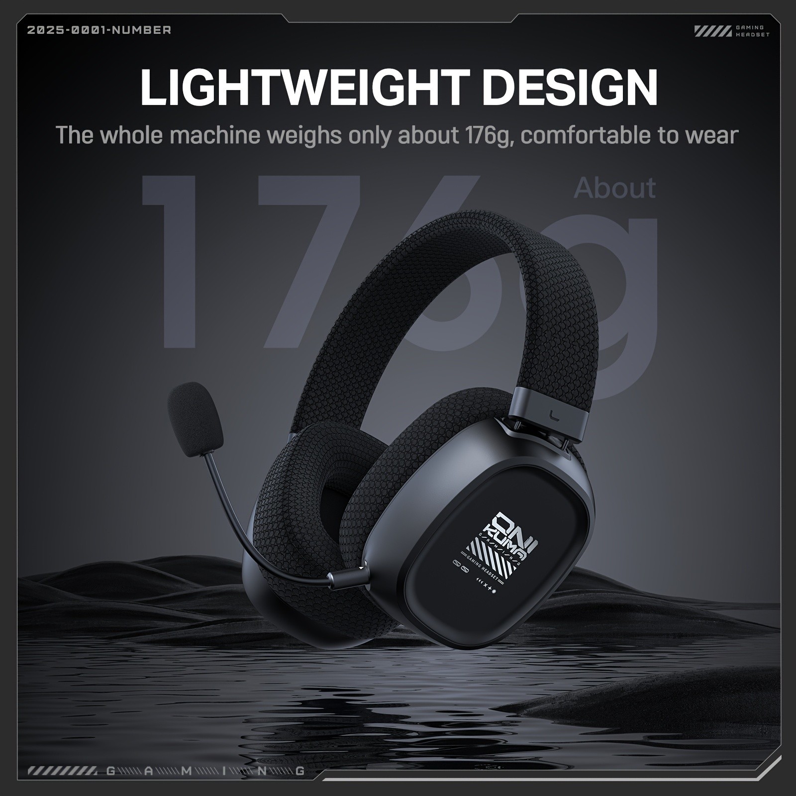 ONIKUMA Gaming Headset – 7.1 Surround Sound, Triple-Mode Connectivity, Ultra-Low Latency