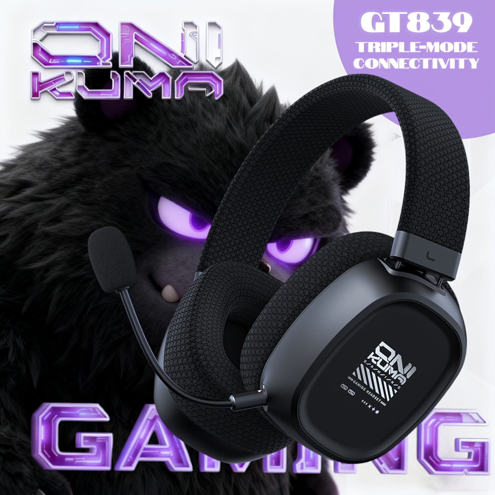 ONIKUMA Gaming Headset – 7.1 Surround Sound, Triple-Mode Connectivity, Ultra-Low Latency