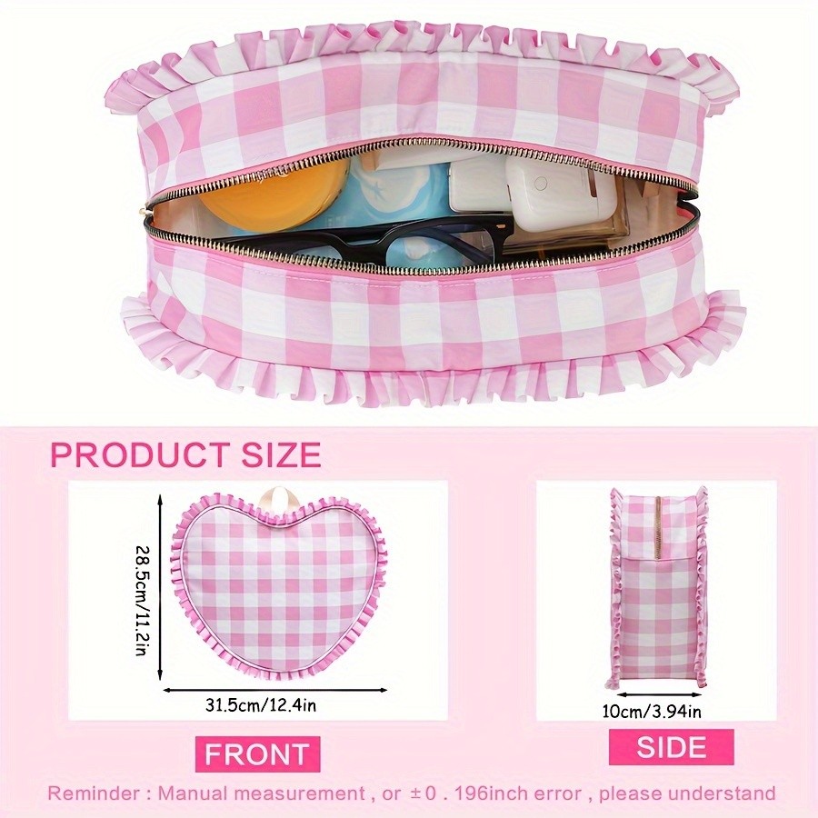 DANCURKEY Chic Pink Lace Heart-Shaped Backpack