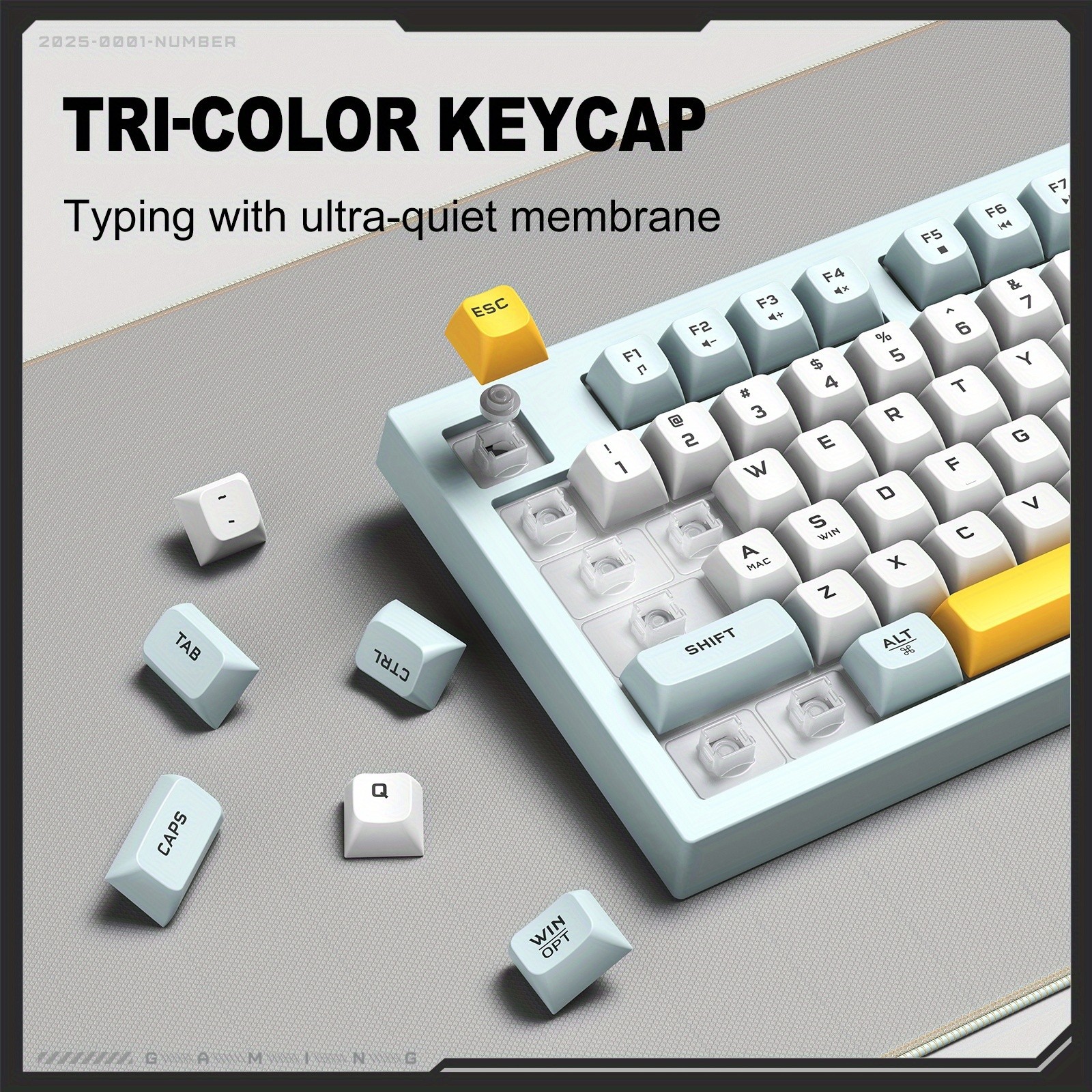 ONIKUMA Wireless Keyboard – 94 Membrane Keys, LCD Screen, Multi-Function Knob, Ergonomic Design