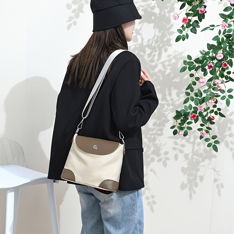 欧格华菲 OGEHUAFEE Women’s Lightweight Nylon Messenger Bag – Casual Shoulder Bag with Adjustable Strap, Multiple Compartments for Travel & Shopping