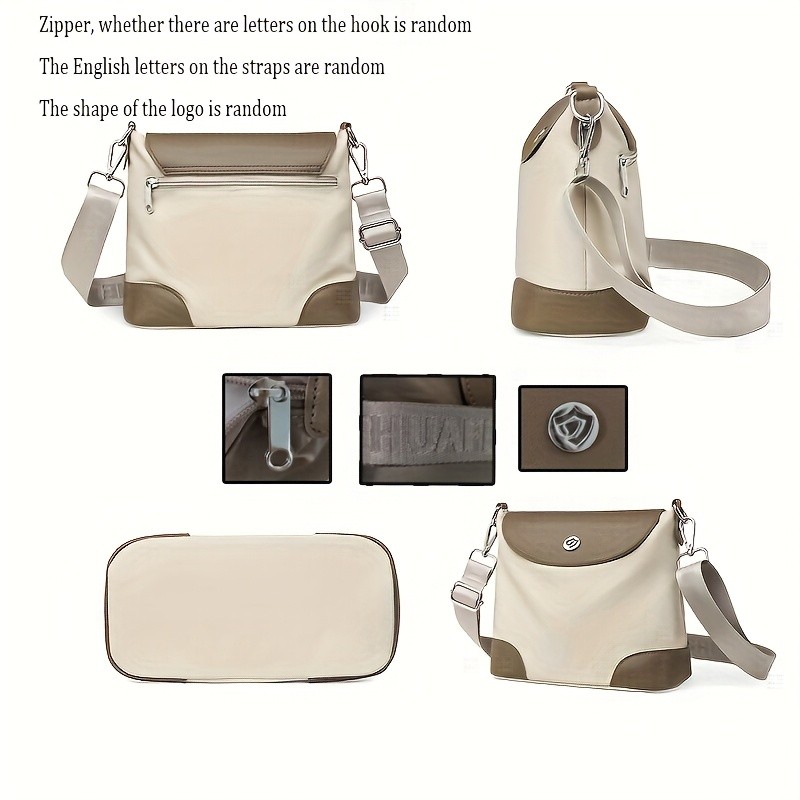 欧格华菲 OGEHUAFEE Women’s Lightweight Nylon Messenger Bag – Casual Shoulder Bag with Adjustable Strap, Multiple Compartments for Travel & Shopping