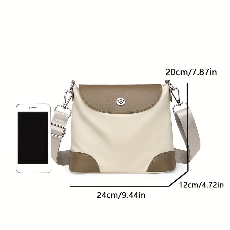 欧格华菲 OGEHUAFEE Women’s Lightweight Nylon Messenger Bag – Casual Shoulder Bag with Adjustable Strap, Multiple Compartments for Travel & Shopping