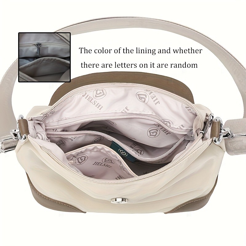 欧格华菲 OGEHUAFEE Women’s Lightweight Nylon Messenger Bag – Casual Shoulder Bag with Adjustable Strap, Multiple Compartments for Travel & Shopping