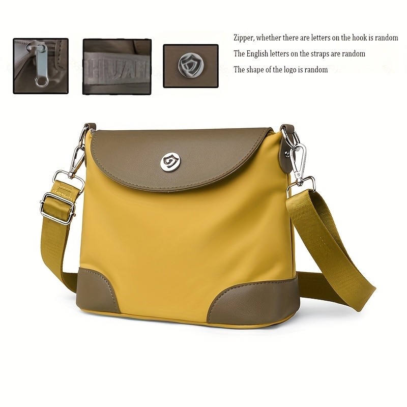 欧格华菲 OGEHUAFEE Women’s Lightweight Nylon Messenger Bag – Casual Shoulder Bag with Adjustable Strap, Multiple Compartments for Travel & Shopping