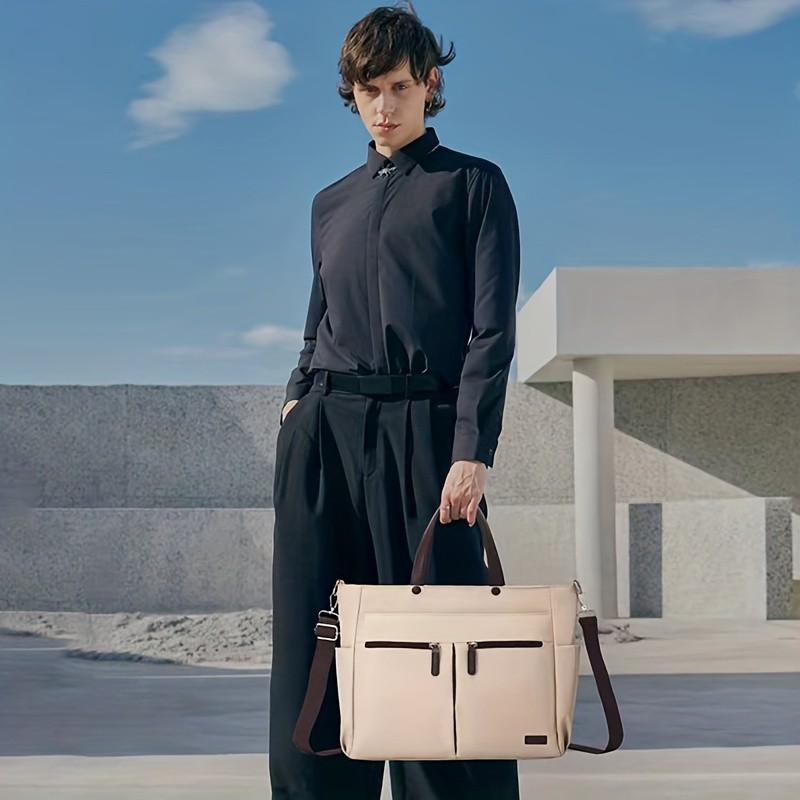 欧格华菲 OGEHUAFEE Lightweight Nylon Laptop Bag for Men & Women – Adjustable Shoulder Strap, Multiple Pockets, Ideal for Travel & Daily Use