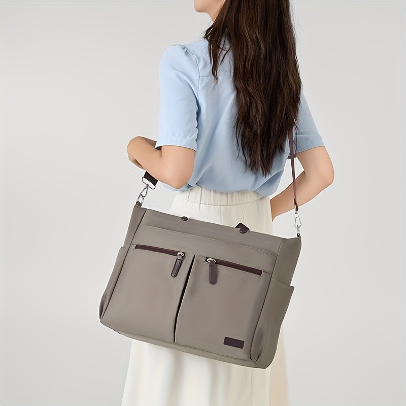 欧格华菲 OGEHUAFEE Lightweight Nylon Laptop Bag for Men & Women – Adjustable Shoulder Strap, Multiple Pockets, Ideal for Travel & Daily Use