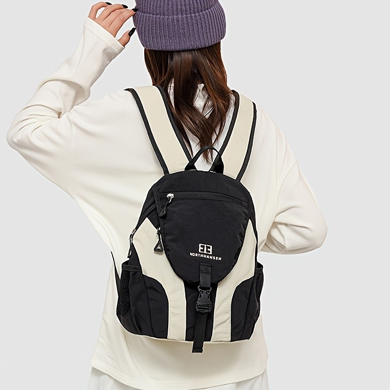 欧格华菲 OGEHUAFEE Women’s Lightweight Foldable Backpack – Casual Color Block Design, Adjustable Straps, Ideal for Travel & Shopping