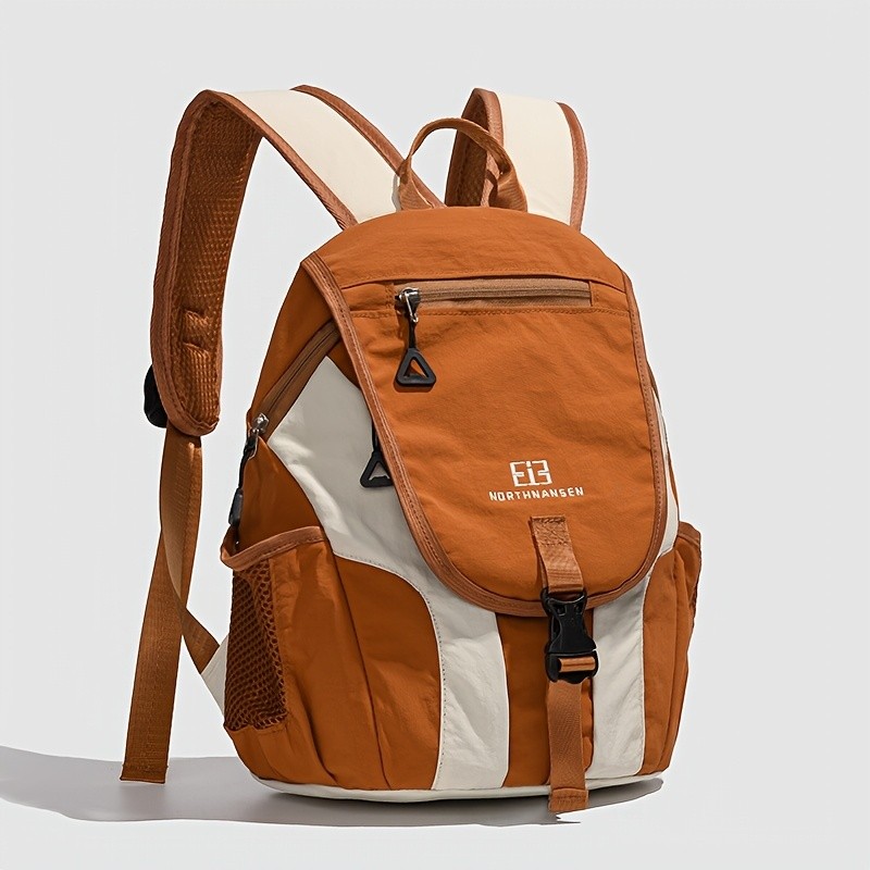 欧格华菲 OGEHUAFEE Women’s Lightweight Foldable Backpack – Casual Color Block Design, Adjustable Straps, Ideal for Travel & Shopping