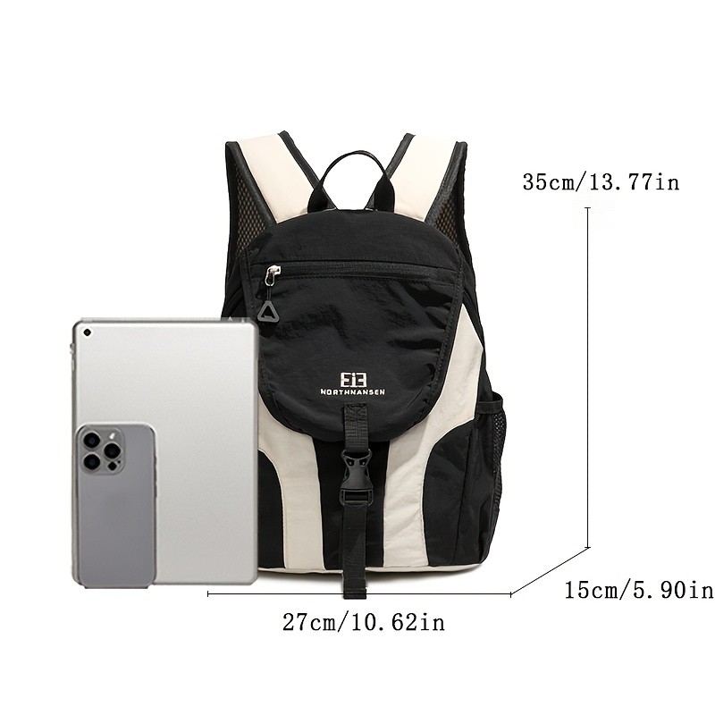 欧格华菲 OGEHUAFEE Women’s Lightweight Foldable Backpack – Casual Color Block Design, Adjustable Straps, Ideal for Travel & Shopping