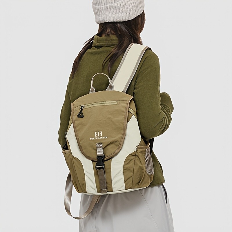 欧格华菲 OGEHUAFEE Women’s Lightweight Foldable Backpack – Casual Color Block Design, Adjustable Straps, Ideal for Travel & Shopping