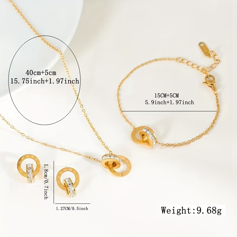 17 MILE Women’s 3pcs Minimalist Interlocking Jewelry Set