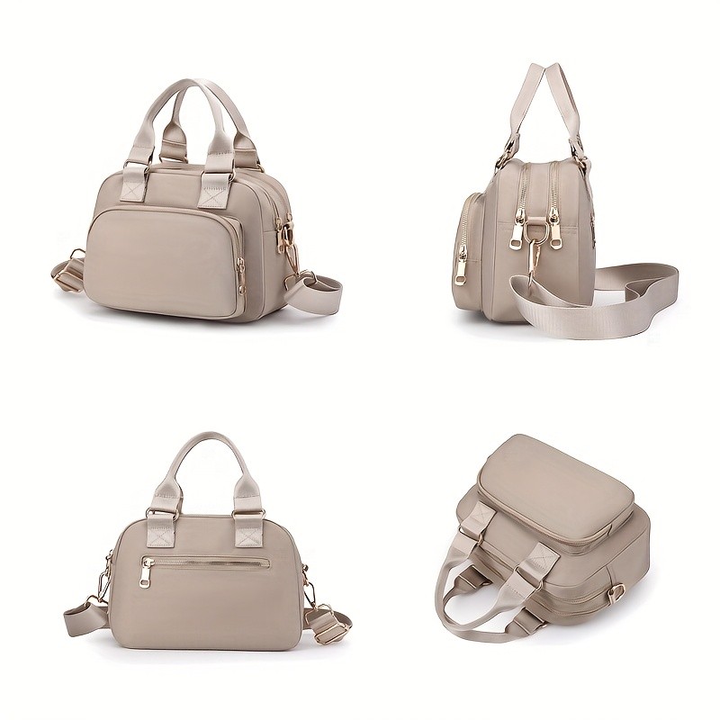 欧格华菲 OGEHUAFEE Large Capacity Nylon Bag – Lightweight Travel Shoulder & Handbag with Removable Strap, Zipper Closure, Adjustable Straps, Casual Style