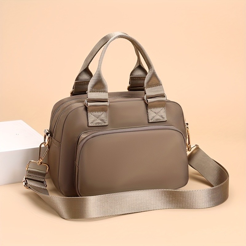 欧格华菲 OGEHUAFEE Large Capacity Nylon Bag – Lightweight Travel Shoulder & Handbag with Removable Strap, Zipper Closure, Adjustable Straps, Casual Style