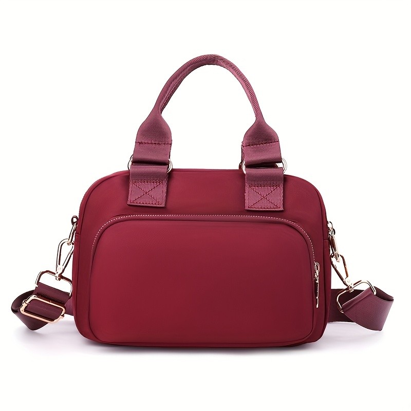 欧格华菲 OGEHUAFEE Large Capacity Nylon Bag – Lightweight Travel Shoulder & Handbag with Removable Strap, Zipper Closure, Adjustable Straps, Casual Style