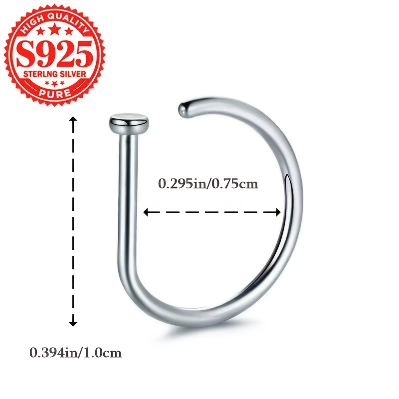 SOL COLL S925 Silver Women’s Fashion Nose Ring