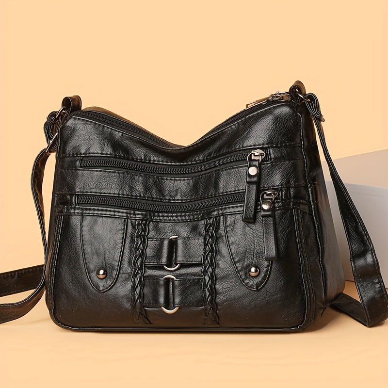 欧格华菲 OGEHUAFEE PU Fashionable Women’s Bag – Lightweight Crossbody & Shoulder Bag with Multi-Pockets, Double-Layer Main Bag